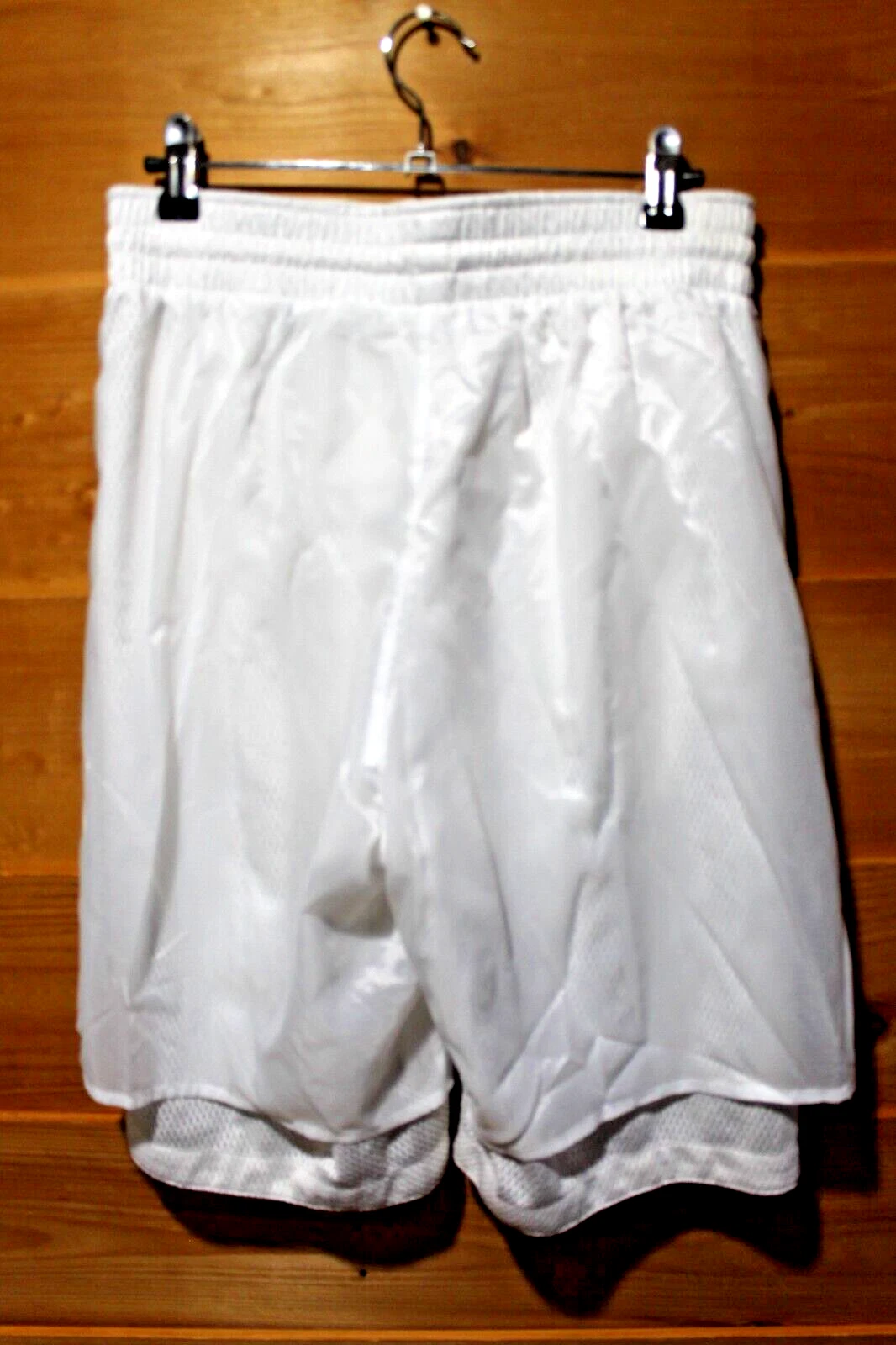 Pantaloncini da basket James Harden X Adidas bianchi traspiranti zip laterali taglia small