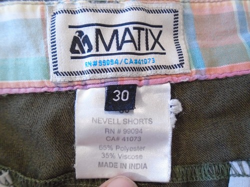 Matix Men's Size 30 Cargo Shorts Green Flat Front Multiple Pockets - Picture 15 of 16