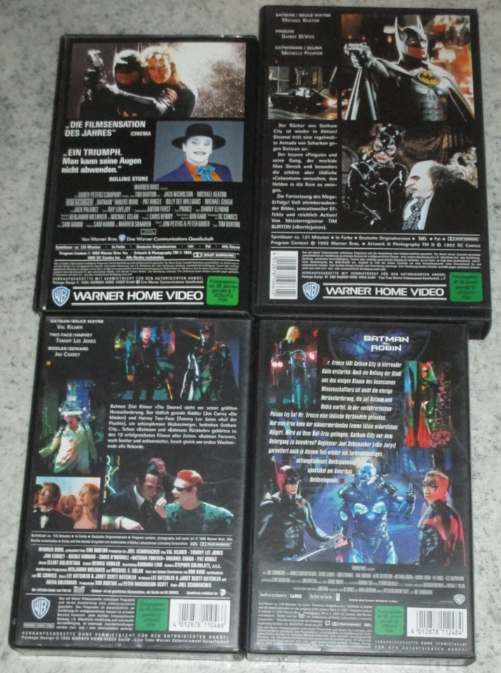 Warner Batman 1234 Video Sammlung - VHS/Action/Michael Keaton/Michelle Pfeiffer - Bild 2 von 3