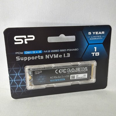 Silicon Power P34A60 1TB M.2 2280 NVMe PCIe Gen3x4 Internal SSD - NEW