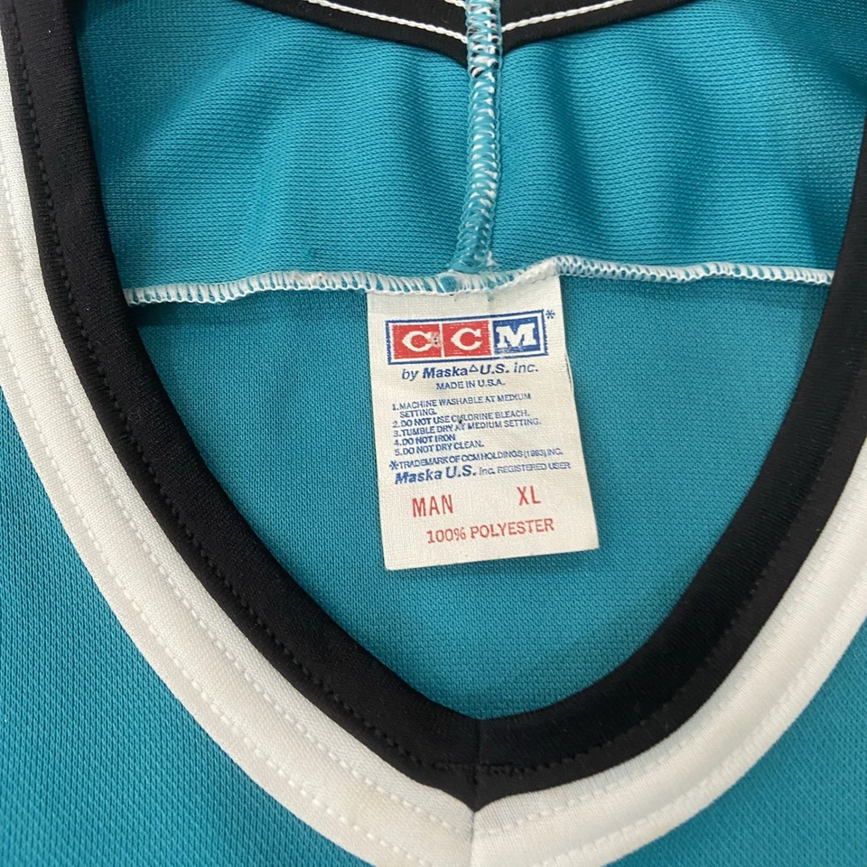 Vintage 90's CCM San Jose Sharks NHL Hockey Jersey Mens Shirt Rare Hype Size XL - Image 2 of 4