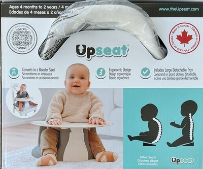 Upseat Baby Floor Seat Booster Chair for Sitting up WITH Removable Tray-coconut