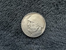 Moneta 20 lire 1943 Benito Mussolini elmetto fascismo Italia / coin Italy