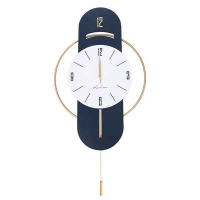 Stylish Large Silent Metal Wall Clock Battery Operated Living Room Home Decor