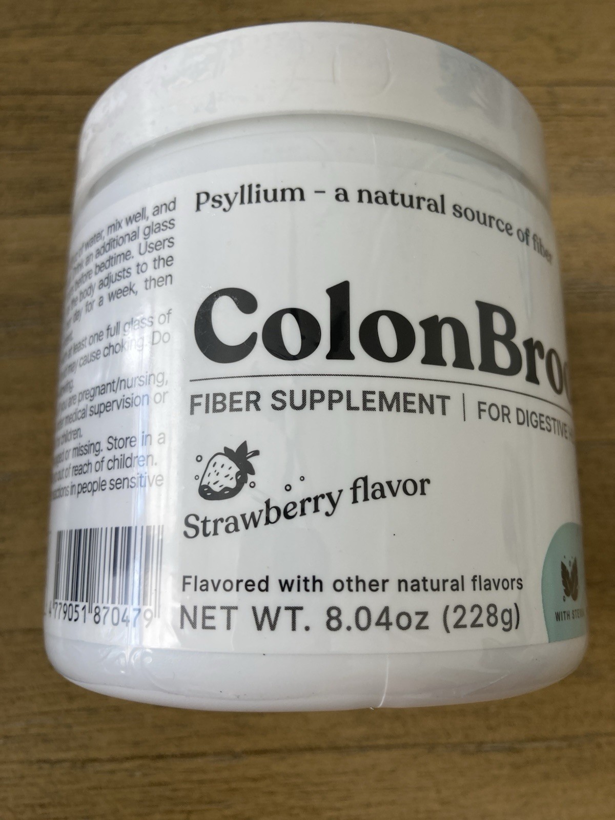 ColonBroom Digestive Health Fiber Supplement 8.04 Oz Strawberry Exp: 05-2027 NEW