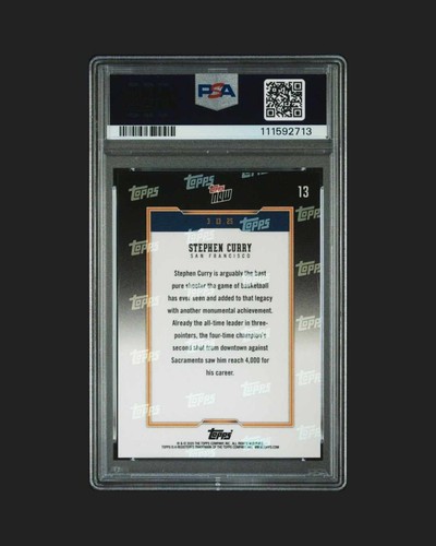 PSA 10 *2024-25 Topps Now - Stephen Curry #13 /74335 - Picture 2 of 2