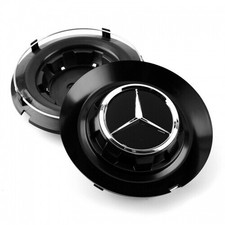 1x 146mm Matt Black Centre Cap For Mercedes C63 Style Wheel BC-383 TY-006 BC-455