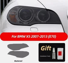 Pre-cut Headlights Smoke Paint Protection Vinyl Tint Wrap Film For BMW X5