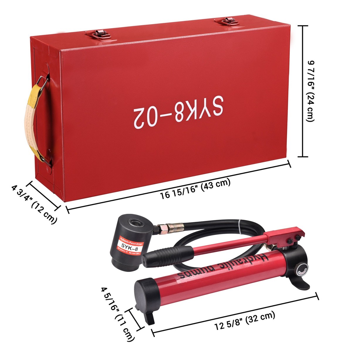 DIOS 10-S　00U　DEMO Yescom 10 Ton Hydraulic Knockout Punch Set 1/2