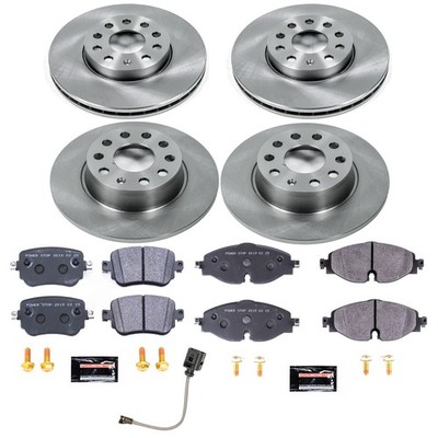 PowerStop Disc Brake Kit - Front and Rear - Fits Volkswagen Golf 2015-2021, Volk