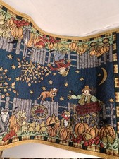 Vintage Teresa Rogut Halloween Tapestry Table...