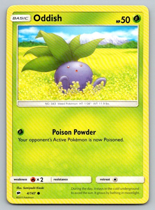 Oddish SM - Burning Shadows 4/147 NM