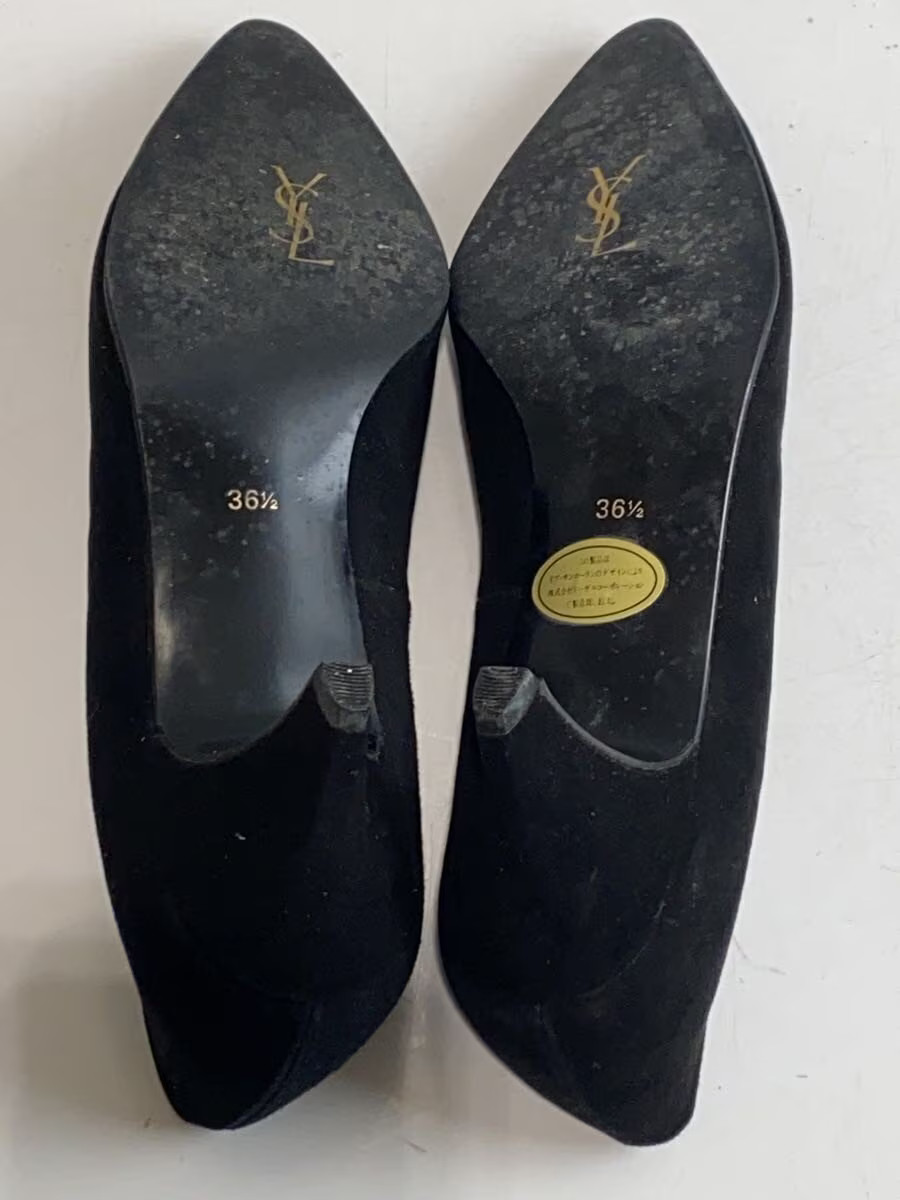 Yves Saint Laurent Pumps 36.5 Blk Suede 6755 Jlt18 thumbnail 4