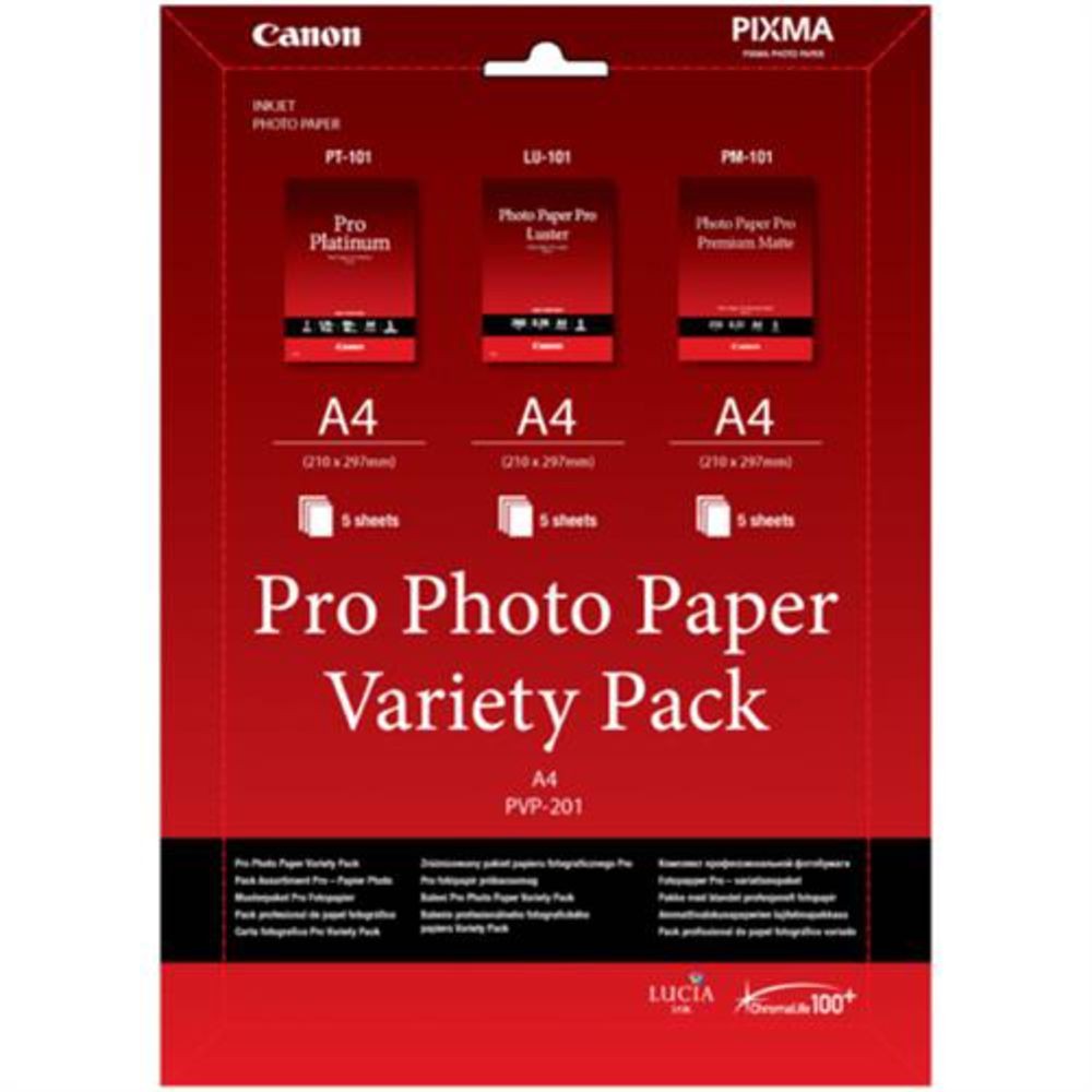 Canon PVP-201 Pro Photo Paper Variety Pack A 4 3x5 Blatt 4090₽