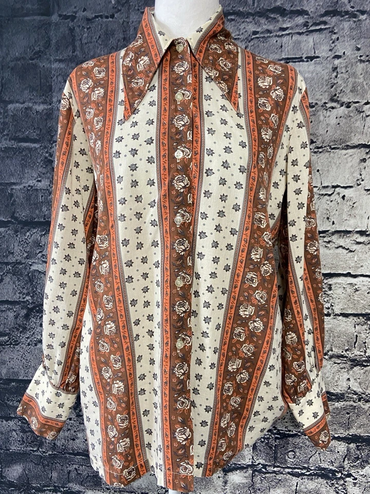 Cuello de daga pequeño vintage Landn Sea para mujer Western retro hippie boho años 70 EE. UU. Foto 4 de 4