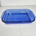 Vintage Pyrex #233-S Colbalt Blue Glass Baking Pan 13”x 9”x 2” 3QT Made In USA