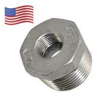 Multi Size M/F HEX bushing Reducer adapter NPT threaded SS 304 Pipe fitting