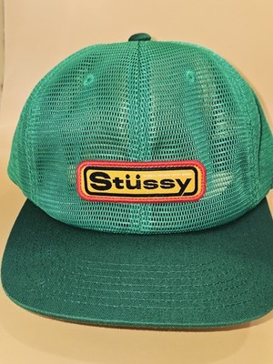 Stüssy Teal Mesh Trucker Hat Workgear Patch Snapback Streetwear Cap SAMPLE