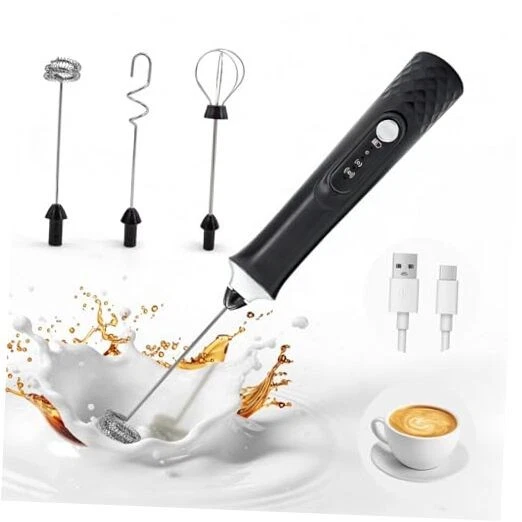 Milk Frother Handheld Rechargeable, Frother Wand Coffee Drink Mixer Electric