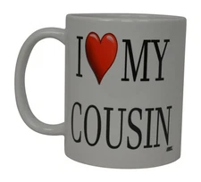 Rogue River Tactical Best Funny Coffee Mug I Love My Cousin Heart Novelty Cup