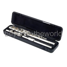 Yamaha YFL 222 Silver Student Flute Offset G, Footjoint C with Hard Case  Bag