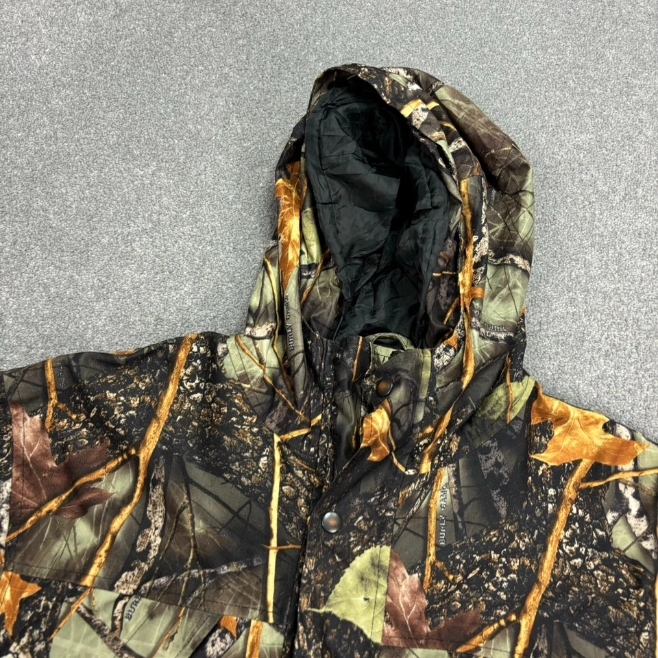 RealTree Jacket Adult Medium Brown Work Wear Hunting Camo Hood Lined Rain Mens - Image 3 of 4