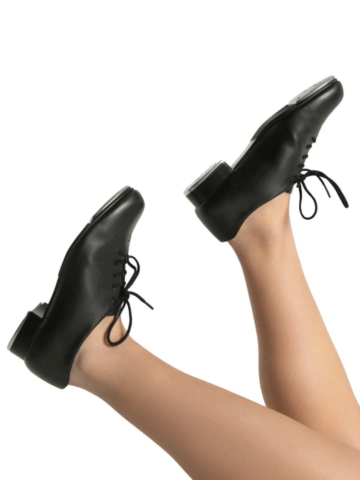 Capezio Unisex-Niño Tic Toe Tap Zapato Baile 4 Ancho Niño Grande Negro Envío Rápido Foto 4 de 4