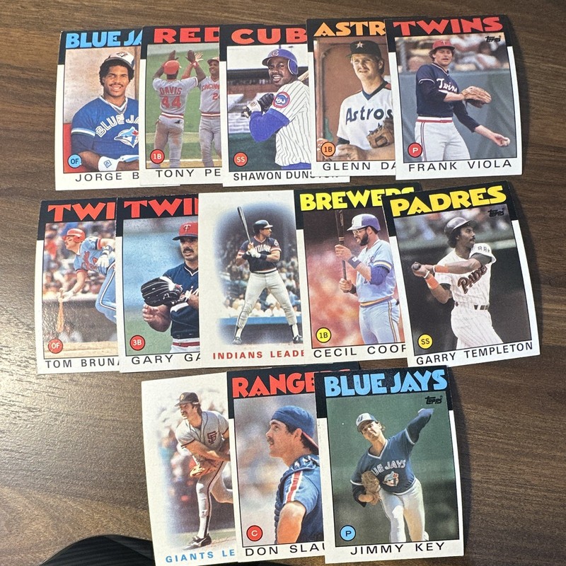 Topps 12 Card Lot MLB Baseball Jorge B Tony P Cubs Twins Blue Jays Astros