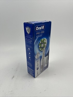 Oral-B Pro 1000 Electric Toothbrush White Rechargeable, *sealed Brush Head*