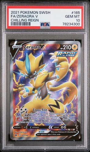 Zeraora V graded PSA 10 for sale on eBay