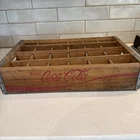 Antique Coca-Cola 24-Bottle Wooden Crate With Logo - Home Decor Vintage