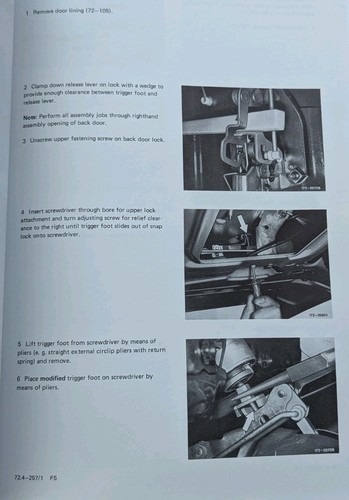 Mercedes-Benz Service Manual Chassis & Body Series 123, Volume 2 1987 - Imagen 7 de 7