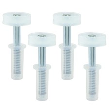 4 Pack Spring Loaded Bi-Fold Door Top Roller Guide Wheel, 7/8 Inch Plastic Cl...