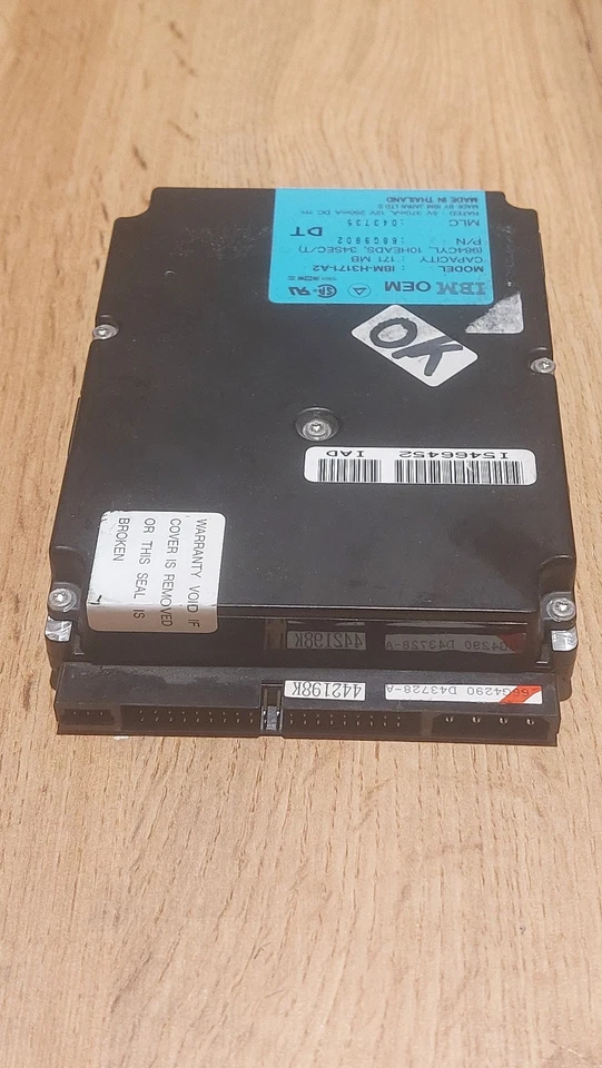 Retro PC HDD IDE IBM H3171-A2 171 MB - Bild 2 von 2