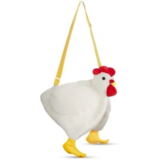 Saintrygo Chicken Hen Purse Bag Fluffy Shoulder Handbag Cute Funny Animal Gif...
