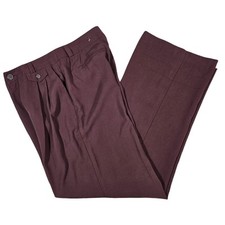 A New Day Wide Leg Pleated Front Trouser Pants, Brown, Size 8