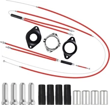 Premium BMX Bike Gyro Brake Cables Front + Rear As shown in the figure, Red 