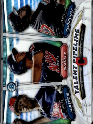 2018  Bowman #TP-CLE Rodriguez Triston McKenzie Bradley Talent Pipeline