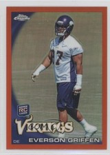2010 Topps Chrome Rack Pack Orange Refractor Everson Griffen #C134 2u6