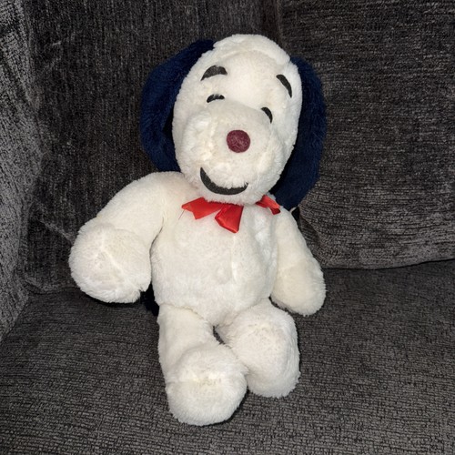 vtg Trudy Toys Snoopy White Dog Plush Stuffed Soft Toy Jingle Bell Ear Korea 15" - Picture 7 of 7