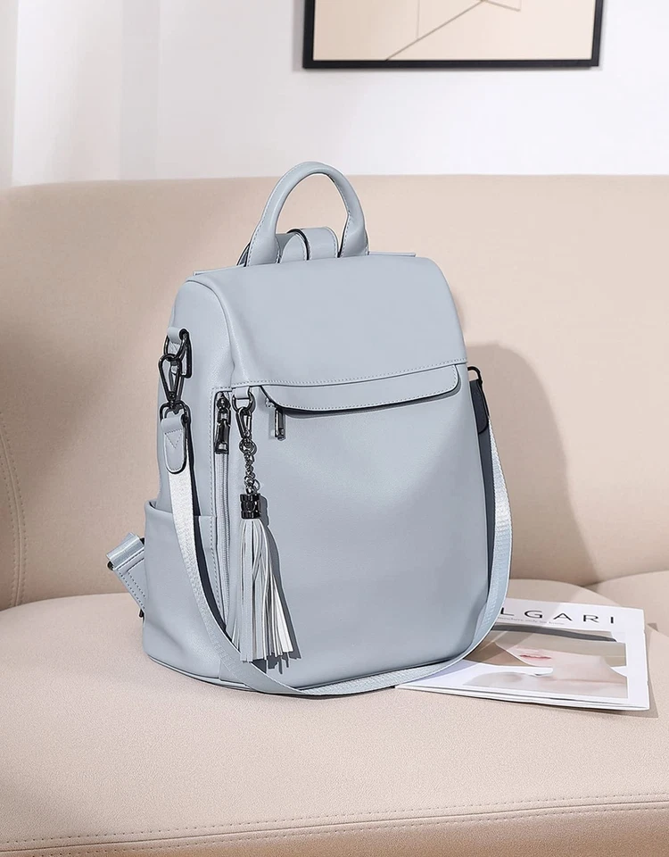 Mochila Cartera para Mujer, Cuero PU Antirrobo Viaje Cartera Bolsos de Hombro con... Foto 2 de 4