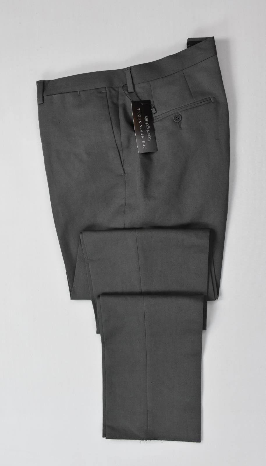 The Mens Store Gray Cotton Linen Pants 34 New $178