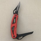 Sheffield TWIN BLADE Folding Multi-Tool Knife & Saw, Stainless Steel Red/Black — photo 3