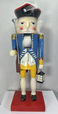VINTAGE BOMBAY 15.5'' H Christmas Nutcracker Holding Lantern Night Light 1990S