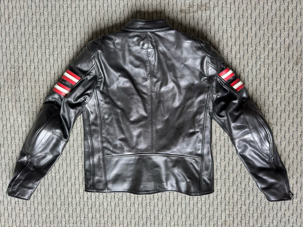 Dainese Settantadue Rapida 72 Leather Motorcycle Jacket Men SZ 48
