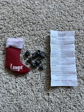 Lumps the Coal Dice Game 8 Dice Set for Family Party, Red