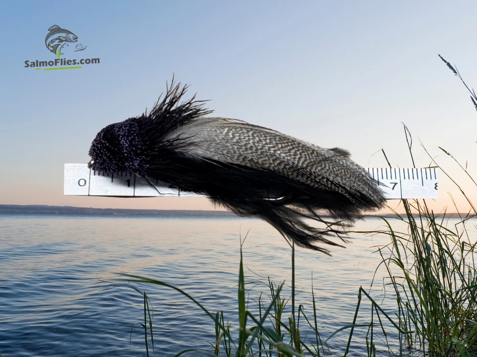 🎣 3er Set Zoo Cougar Streamer (Black/Dark Grey) – 7 cm | #2 | Tiefen-Imitat