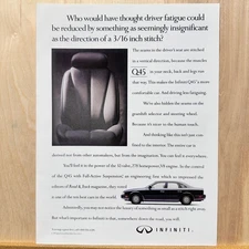 1991 Infinity Q45 Black Sedan Vintage Print Ad Auto Car Advert Art