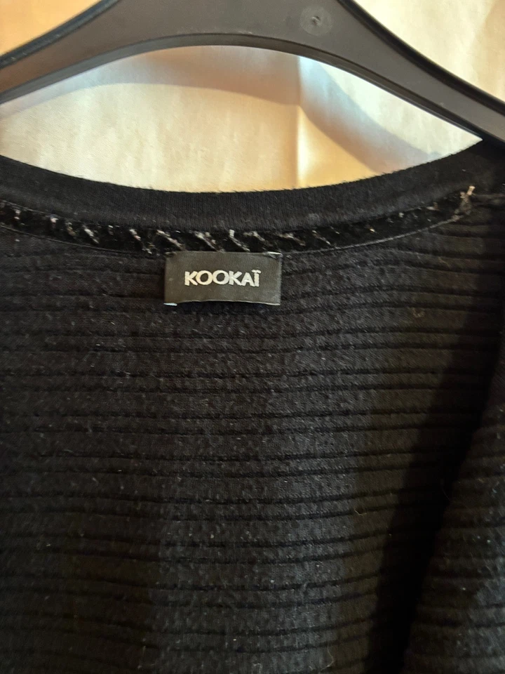 KOOKAI cardigan noir ouvert taille 1 ou 36 - Photo 3/4