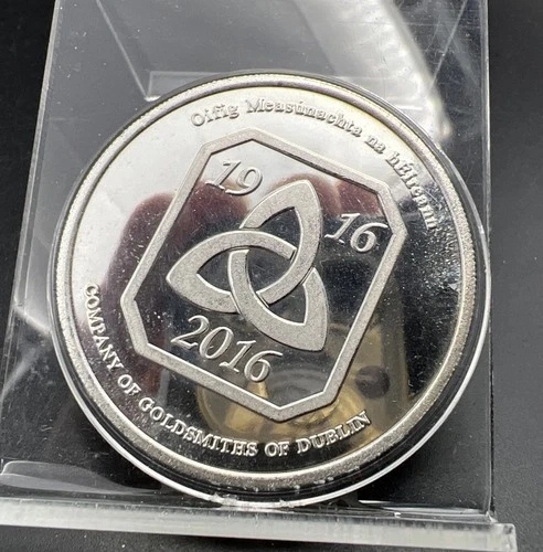 2016 Company Of Goldsmiths Dublin 1 Oz Silver Shamrock Round Proof Like UNC